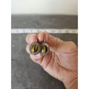 Vintage Avon Tiger's Eye Dangle Earrings‎